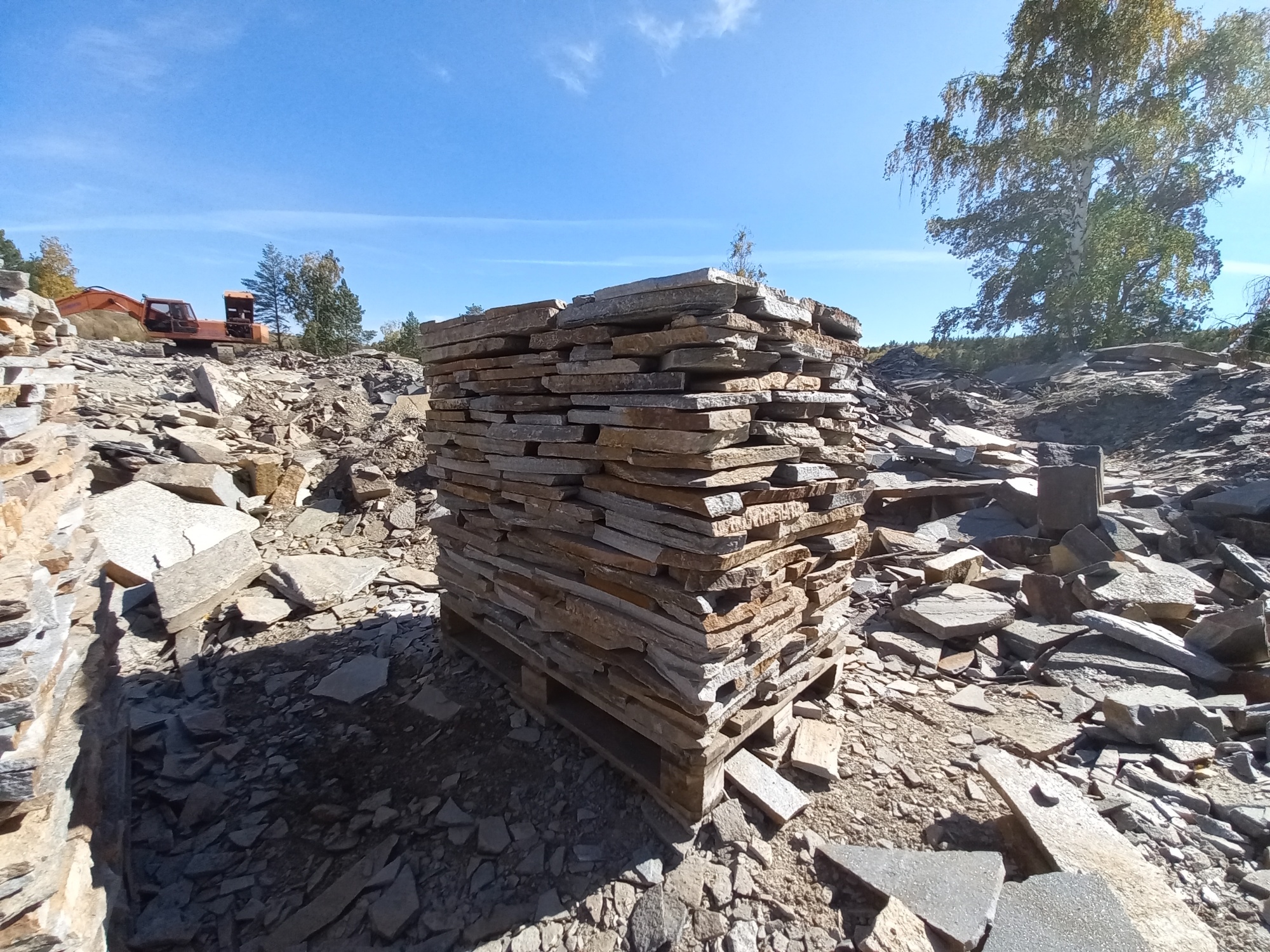 Плитняк златолит серебристый для мощения на бетон купить в Челябинской области