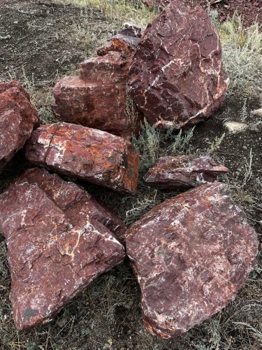 Камни для ландшафтного дизайна красно-фиолетовые 10-60 килограмм купить в Челябинской области