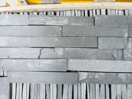 Плитка чёрная из натурального камня фасадная 30 см * 5 см, толщина 7 мм -30 мм купить в Челябинской области